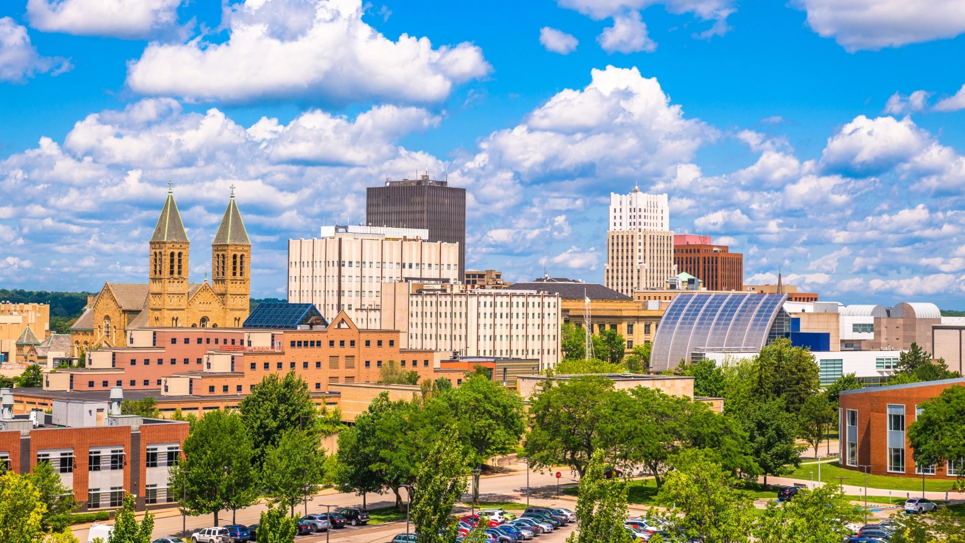 City skyline of akron.