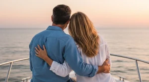 Couple on a Sunset Cruise.