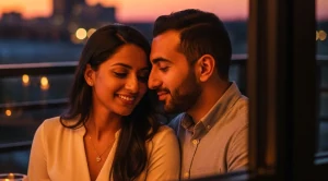 A couple enjoying a sunset side by side at cliffbreakers in Rockford.